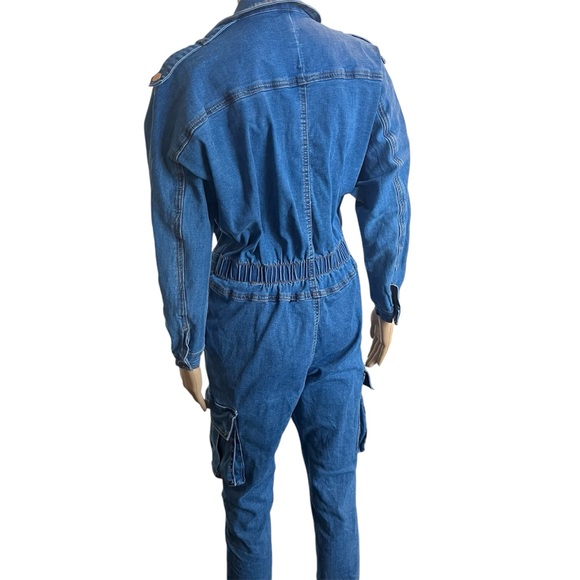 Fashion Nova Women’s Demin Jean Jumpsuit - Picture 5 of 5